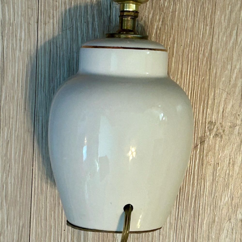Vintage Bird Lamp Porcelain Painted Bedside Table Jar Floral Asian Design 9” - Picture 8 of 13